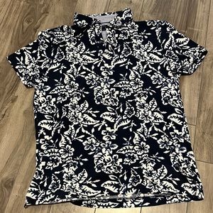 TOMMY HILFIGER BLUE FLORAL POLO